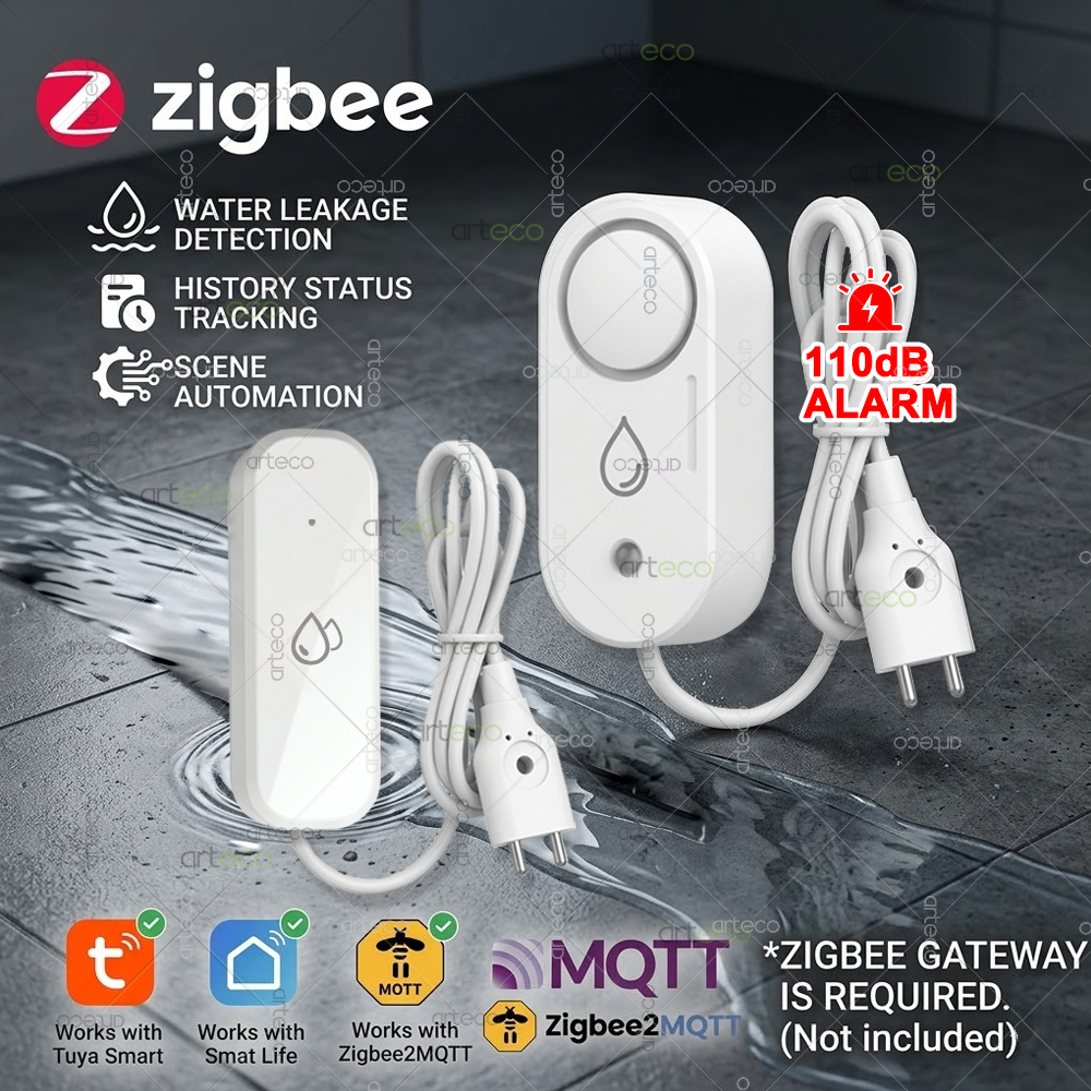 Water Alarm Sensor - Sensor Kebocoran Air Zigbee Detektor Kebocoran