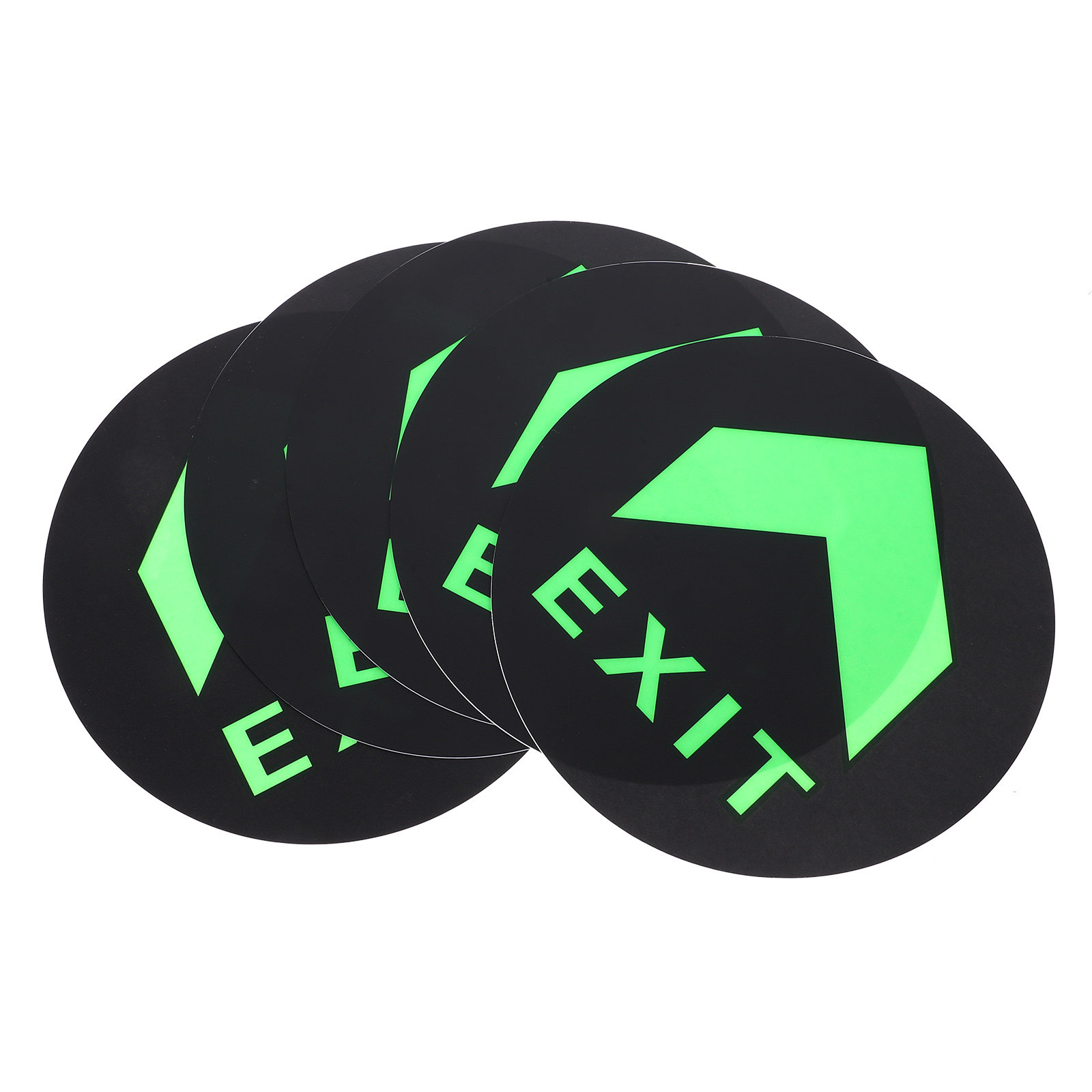 Emergency Exit Sign - 5 Buah Stiker Lantai Bercahaya untuk