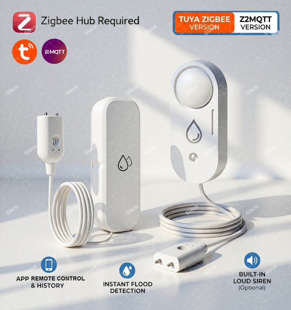 Water Alarm Sensor - Sensor Kebocoran Air Zigbee Detektor Kebocoran