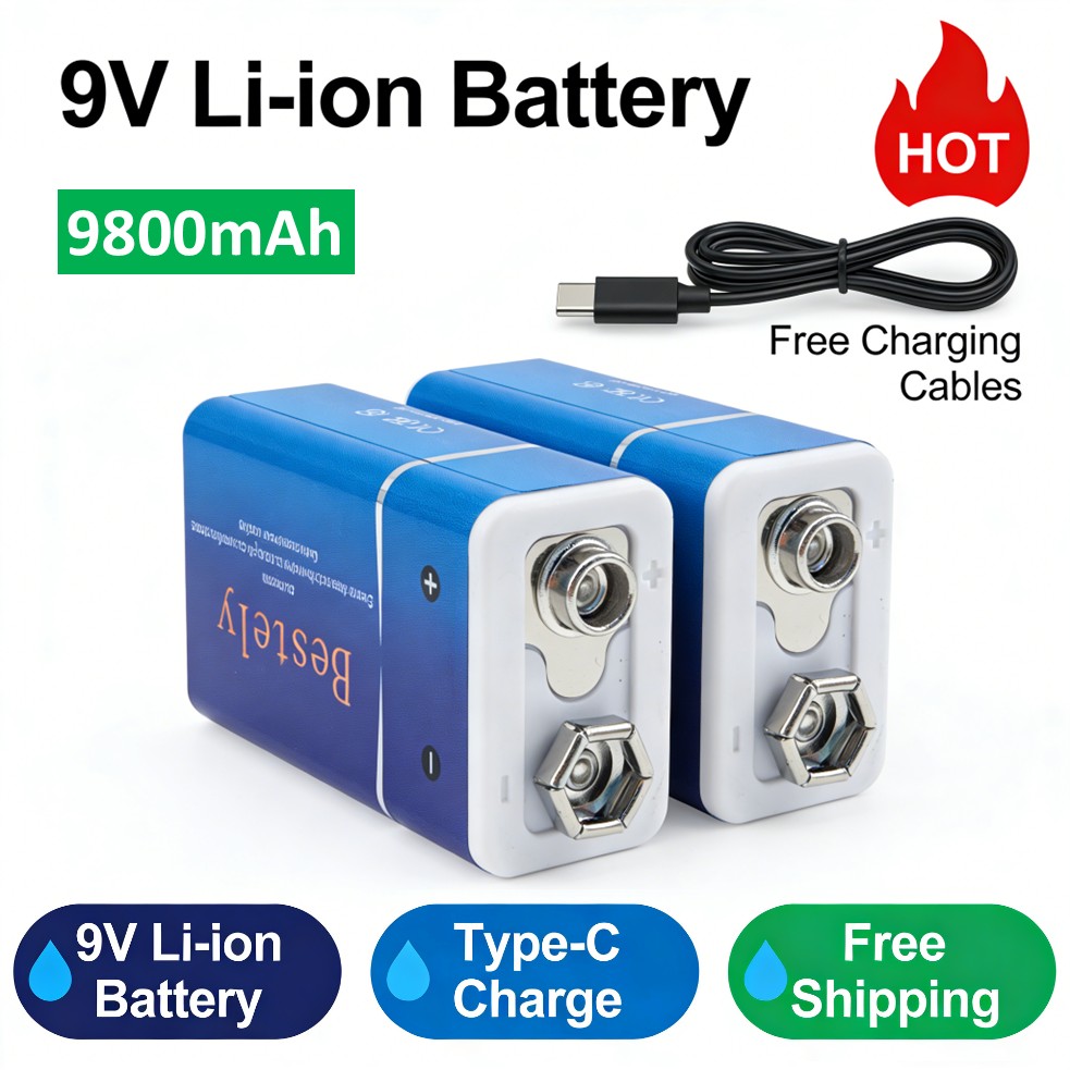 Smoke Detector Interconnected - Baterai 9V Isi Ulang, Baterai Li-Ion