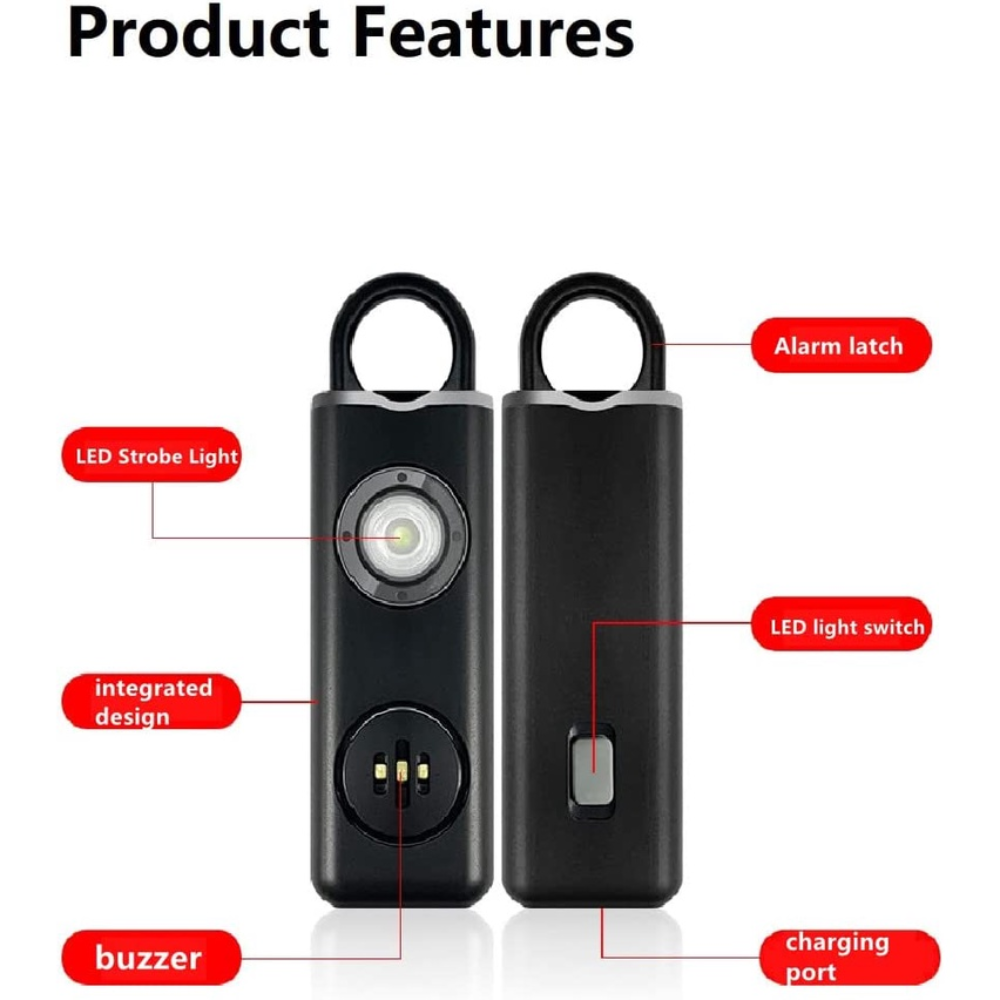 Personal Alarm Keychain - 130 Alarm Pribadi Suara Keras Aman