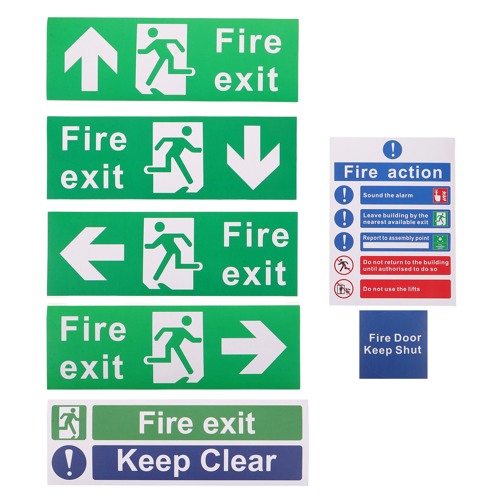 Emergency Exit Sign - 21 Buah Set Tanda Keluar Darurat