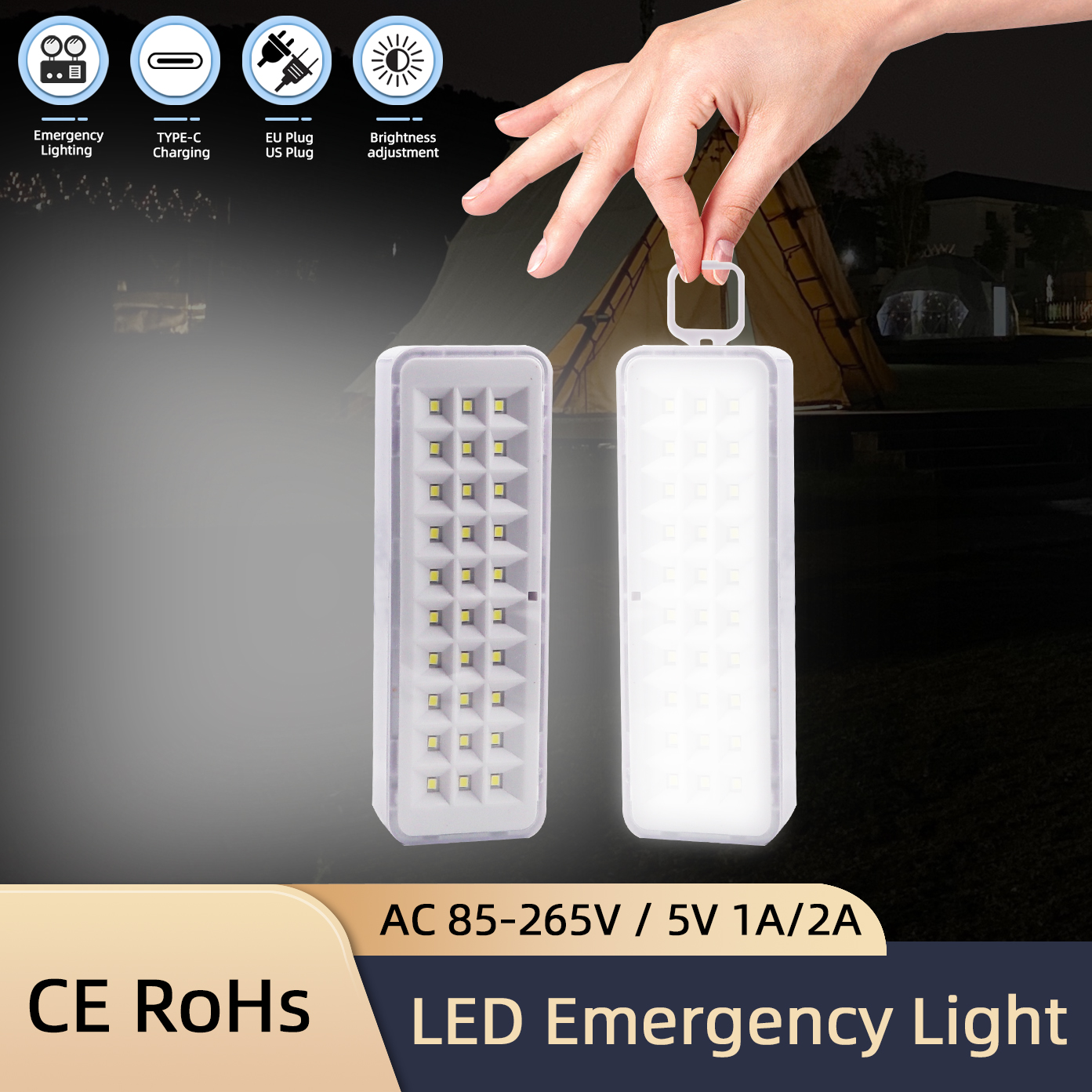 Power Outage Light - Lampu Pemadam Kebakaran Darurat 30/60LED Lampu