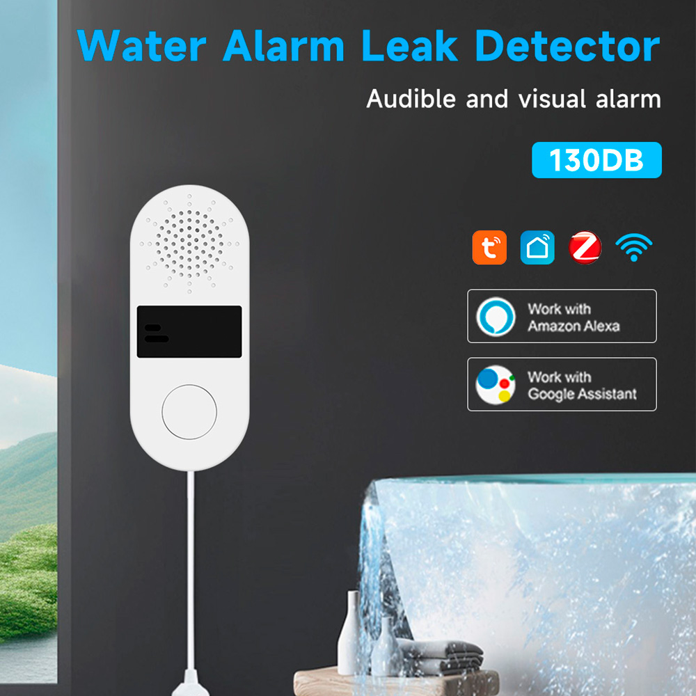 Water Alarm Sensor - Tuya detektor kebocoran air Wifi, dengan