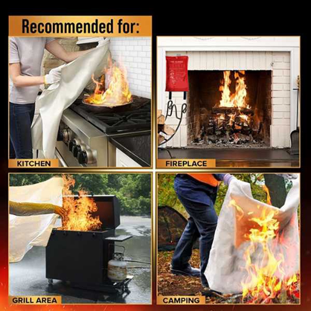 Fire Blanket Kitchen - AED2-Tikar Darurat Anti Api, Tikar Anti