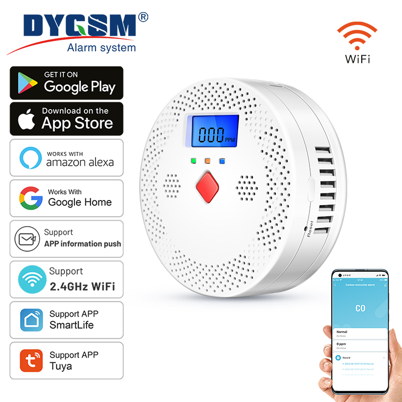 Co Detector Plug - Tuya Alarm detektor karbon monoksida cerdas,