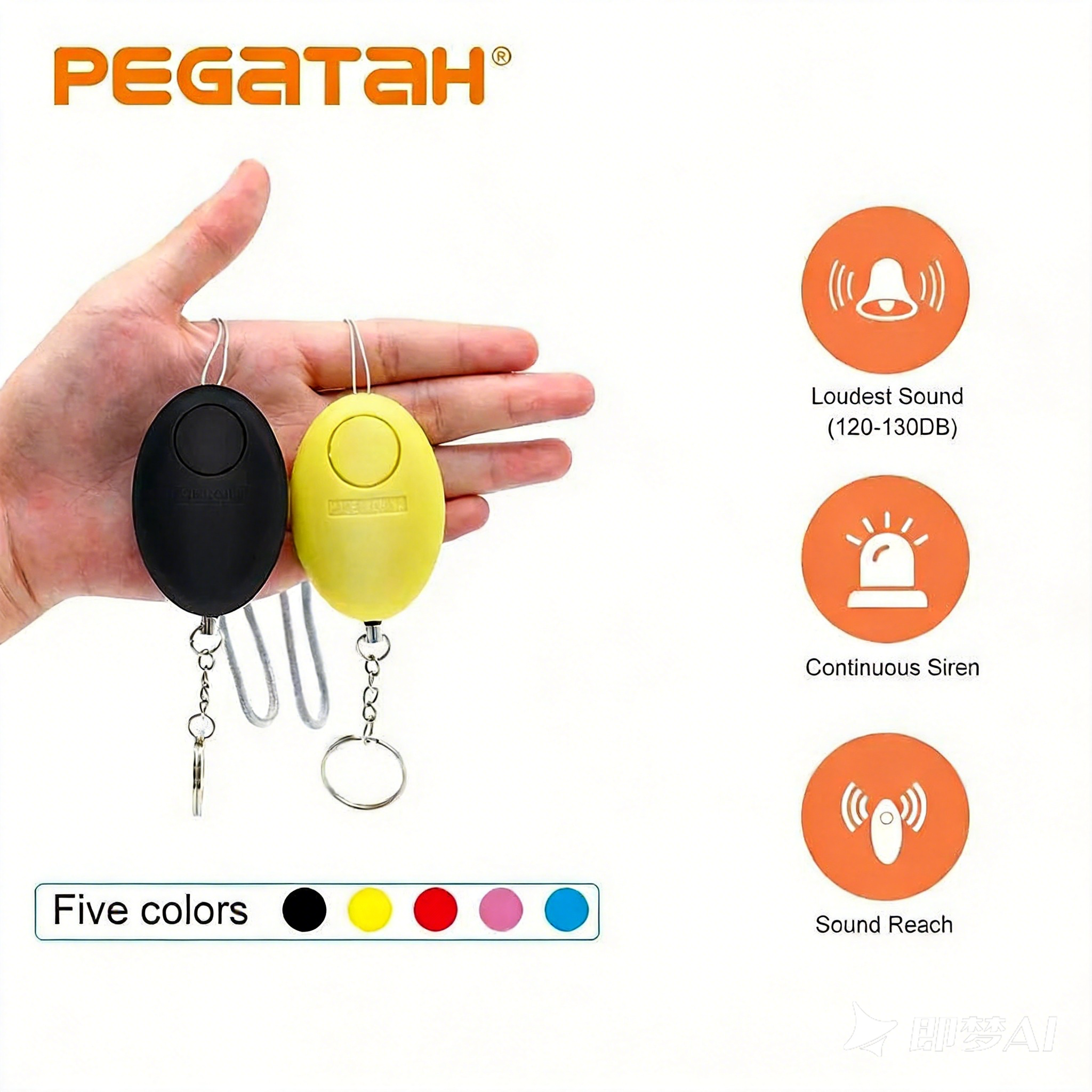 Personal Alarm Keychain - 120dB Alarm Keamanan Pribadi Gantungan Kunci