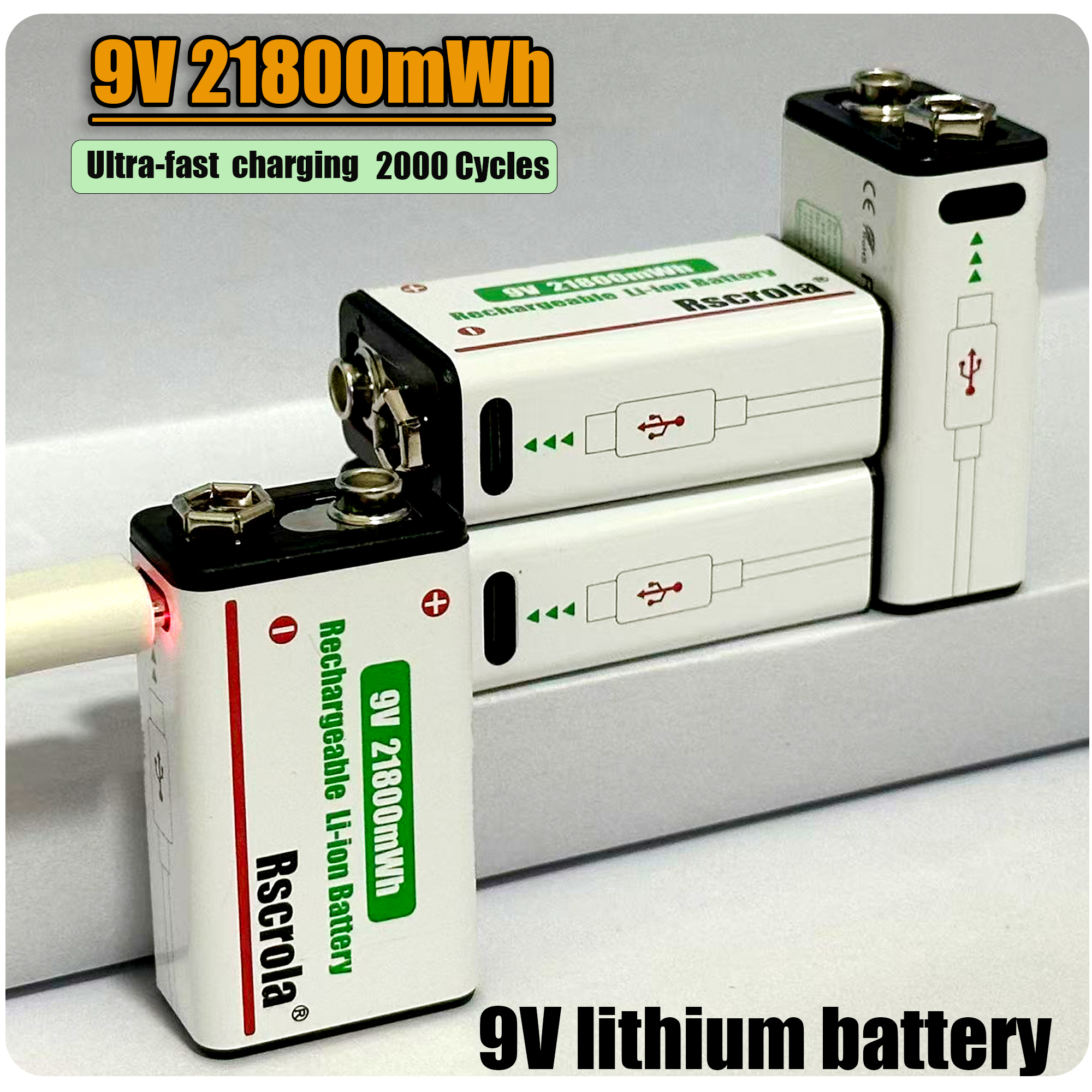 Smoke Detector Interconnected - Baterai Lithium Ion 9V Isi Ulang