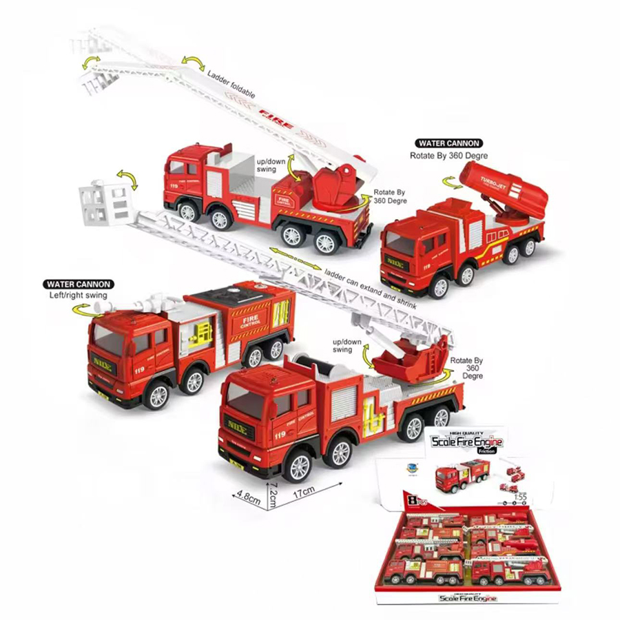 Fire Escape Ladder - 1 Buah-Truk Pemadam Kebakaran Paduan 1:32