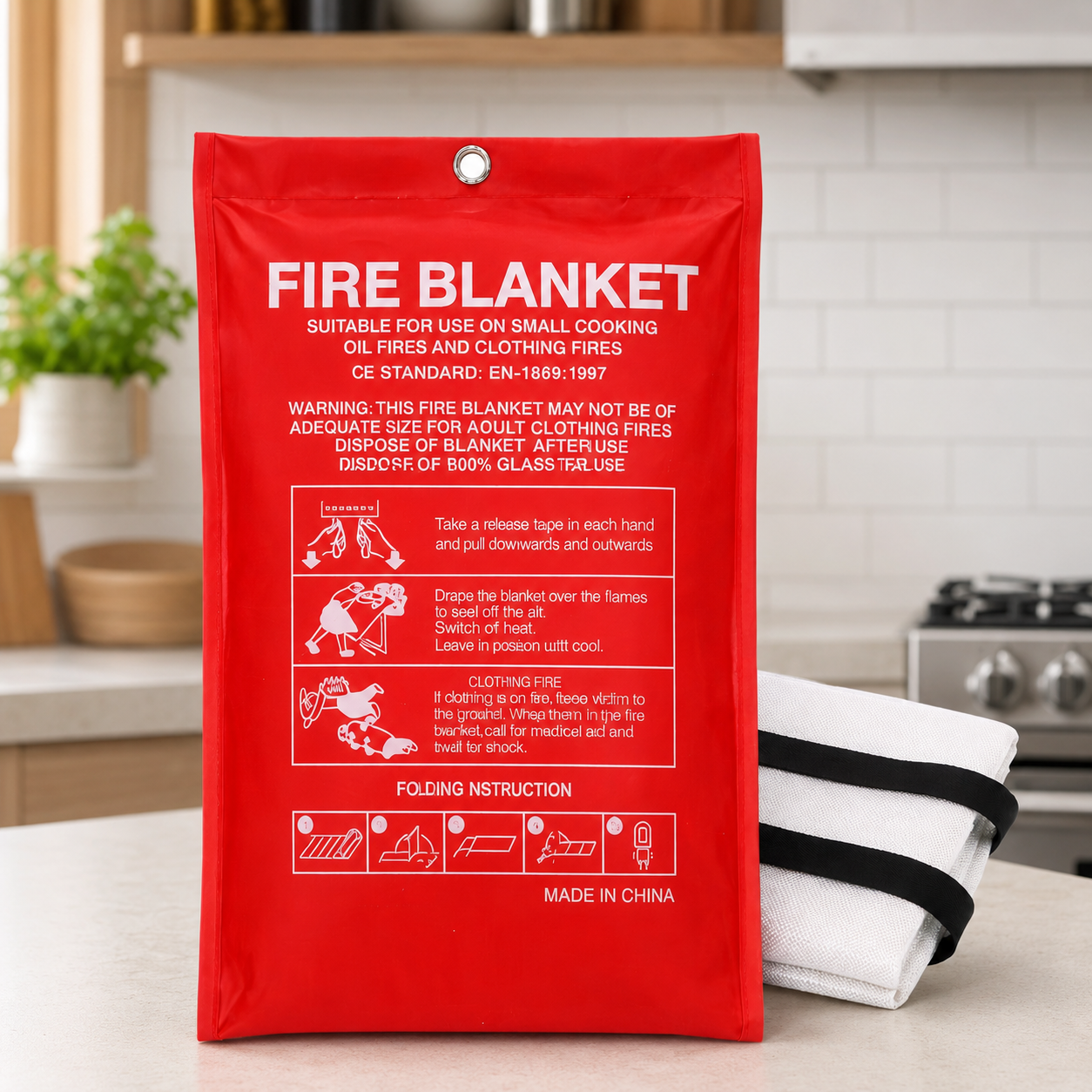 Fire Blanket Kitchen - Selimut Pemadam Kebakaran Darurat Untuk Rumah