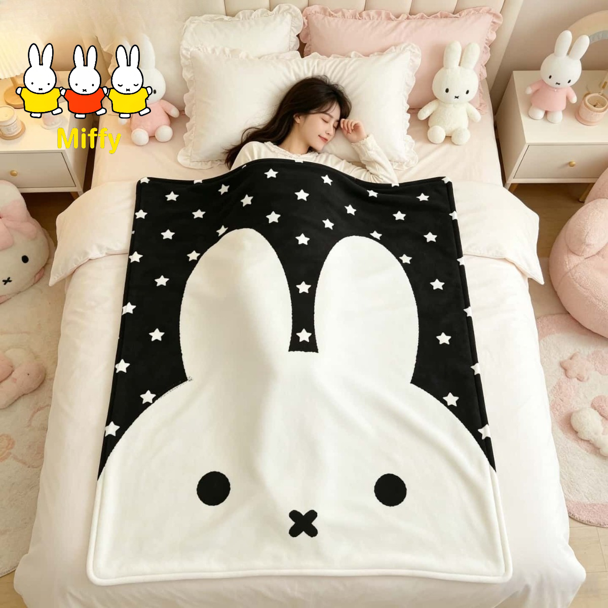 Fire Blanket Kitchen - Selimut Miffy Kawaii Kartun Kelinci Miffy