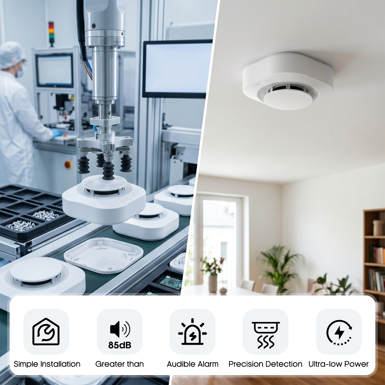 4 / 6 / 8 / 12 PCS Detektor As - Smoke Detector Interconnected ulasan dan harga