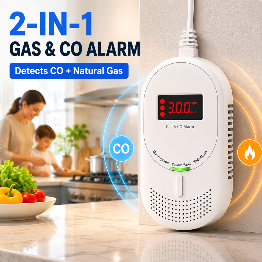 Detektor Gas CO Zigbee Tuya CC - Co Detector Plug ulasan dan harga