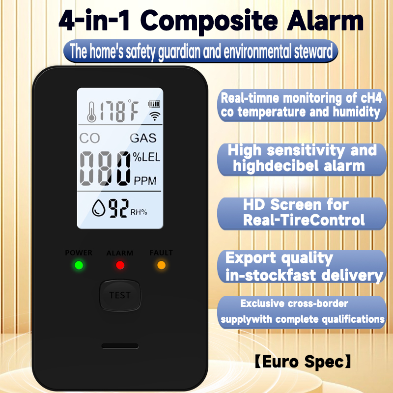 Detektor Gas 4 In 1 Alarm Karb - Co Detector Plug ulasan dan harga