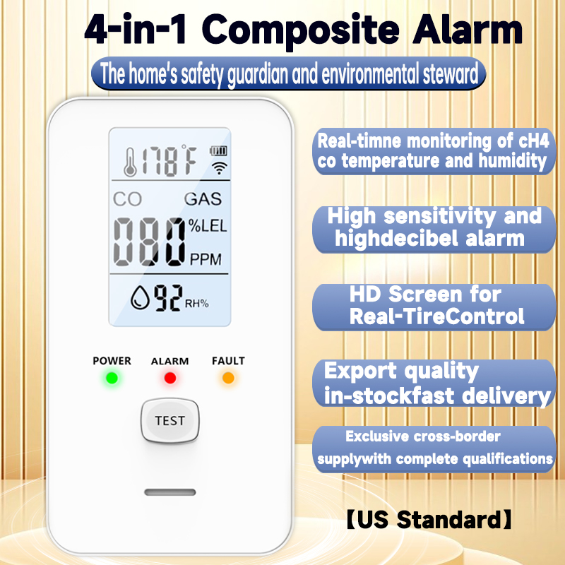 Detektor Gas 4 In 1 Alarm Karb - Co Detector Plug ulasan dan harga