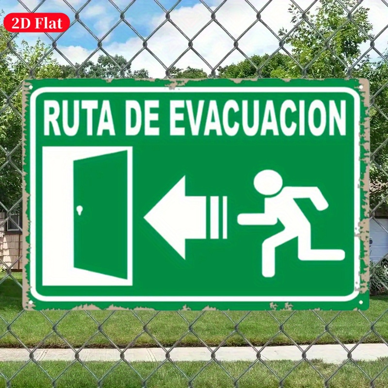 (Pelat Logam 2D) Tanda Keluar  - Emergency Exit Sign ulasan dan harga