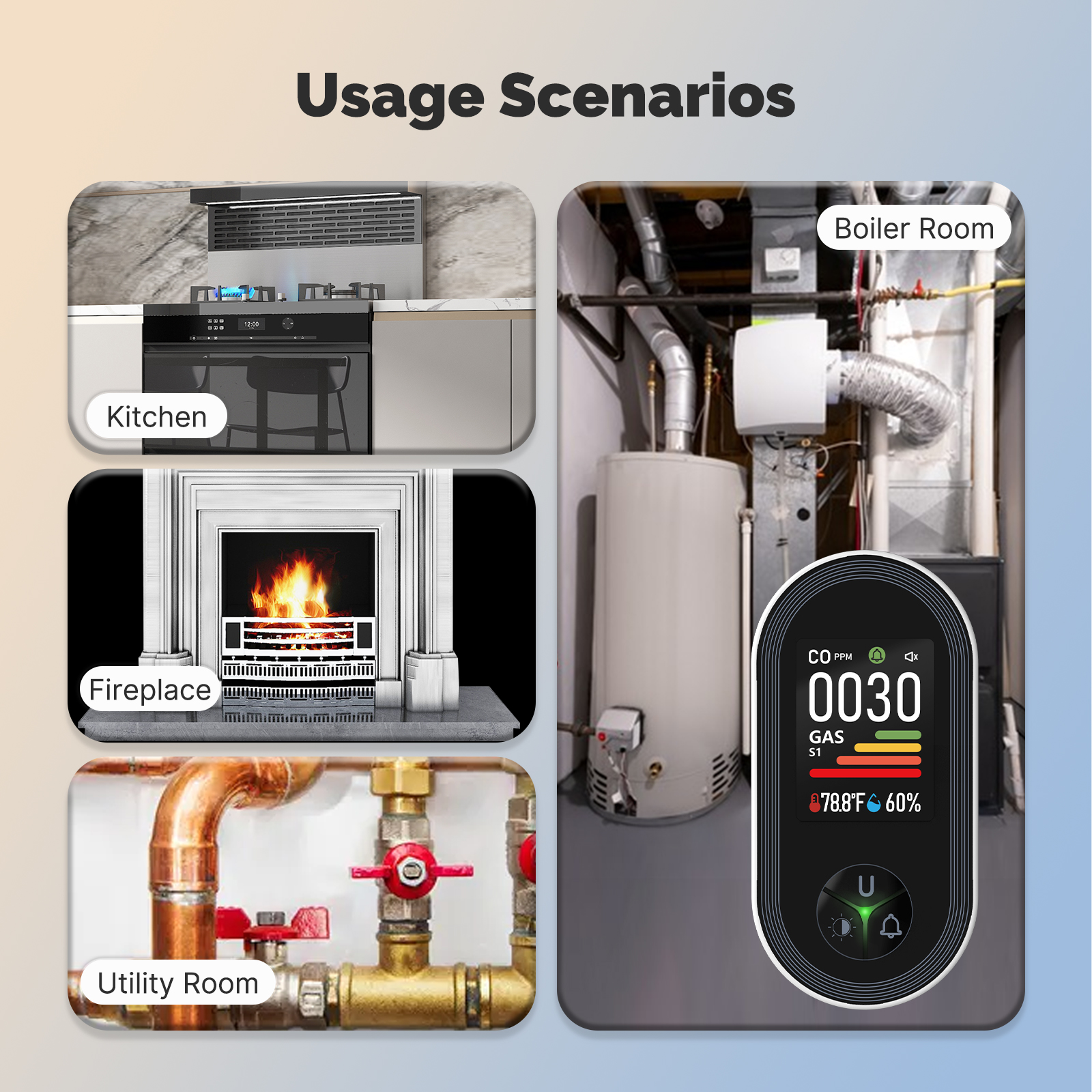 Detektor Gas Karbon Monoksida  - Co Detector Plug ulasan dan harga