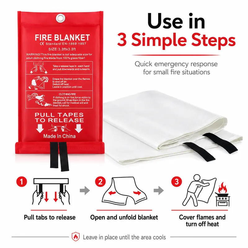 4 Paket Selimut Darurat Fiberg - Fire Blanket Kitchen ulasan dan harga
