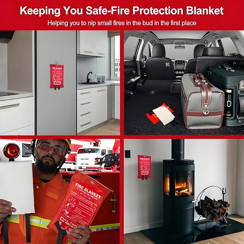 4 Paket Selimut Darurat Fiberg - Fire Blanket Kitchen ulasan dan harga