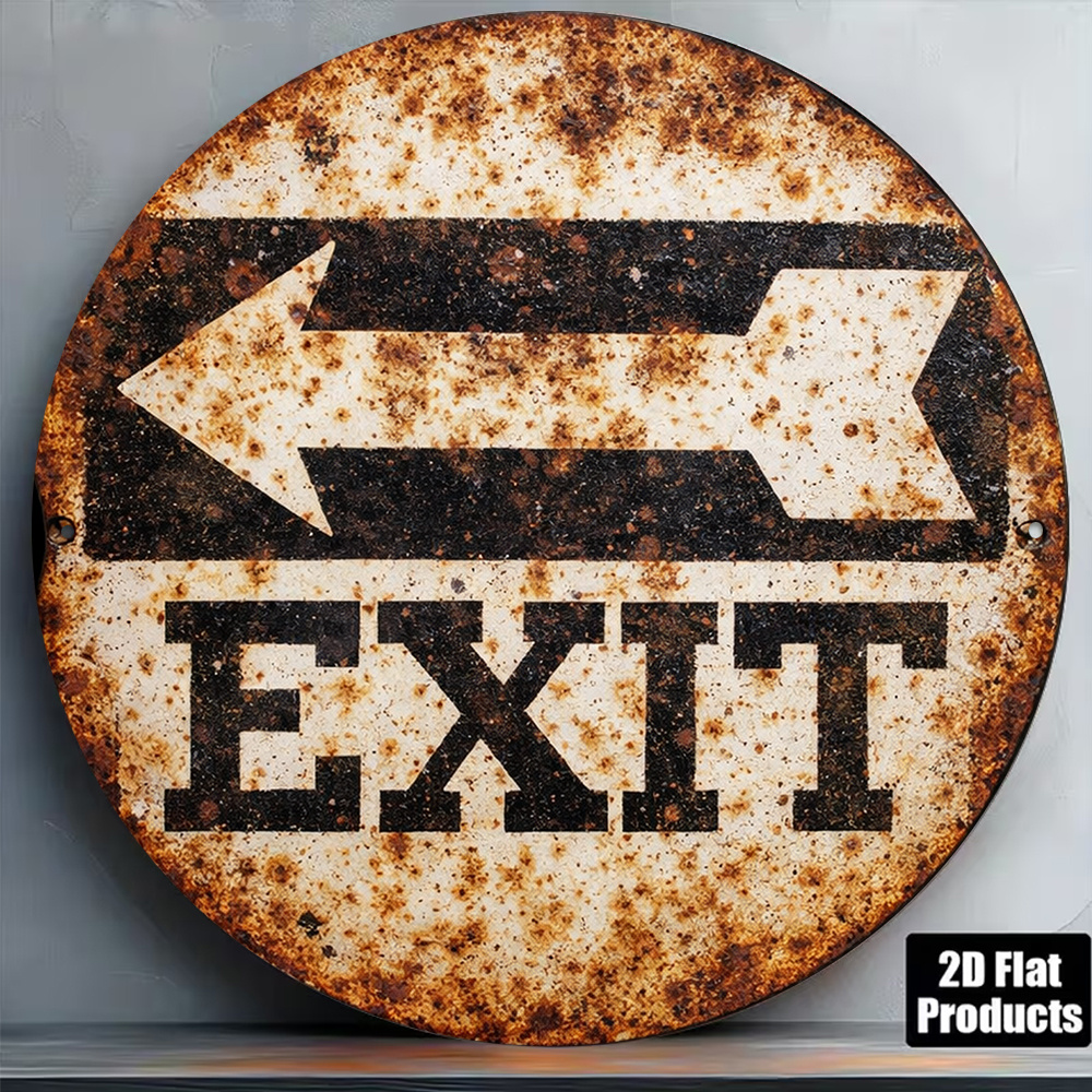Tanda Logam 2D 8x8in/20x20cm P - Emergency Exit Sign ulasan dan harga