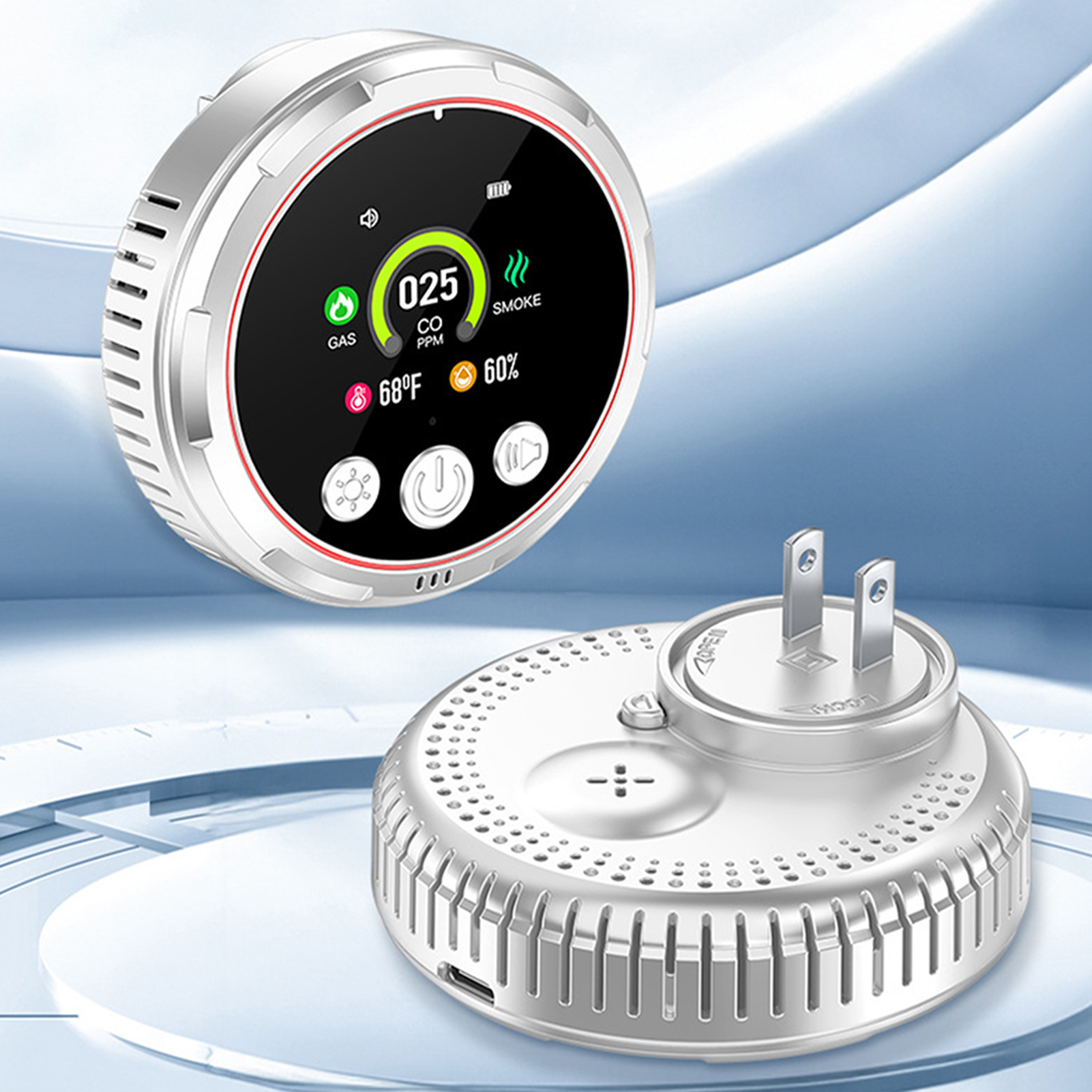 Home Safety Alarm,5 in 1 Carbo - Co Detector Plug ulasan dan harga