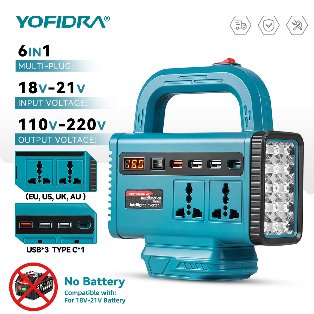 YOFIDRA 220V Inverter Daya Por - Power Outage Light ulasan dan harga