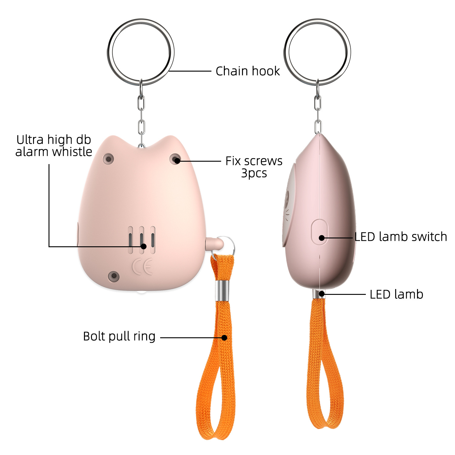 2025 Baru Alarm Pribadi Pertah - Personal Alarm Keychain ulasan dan harga