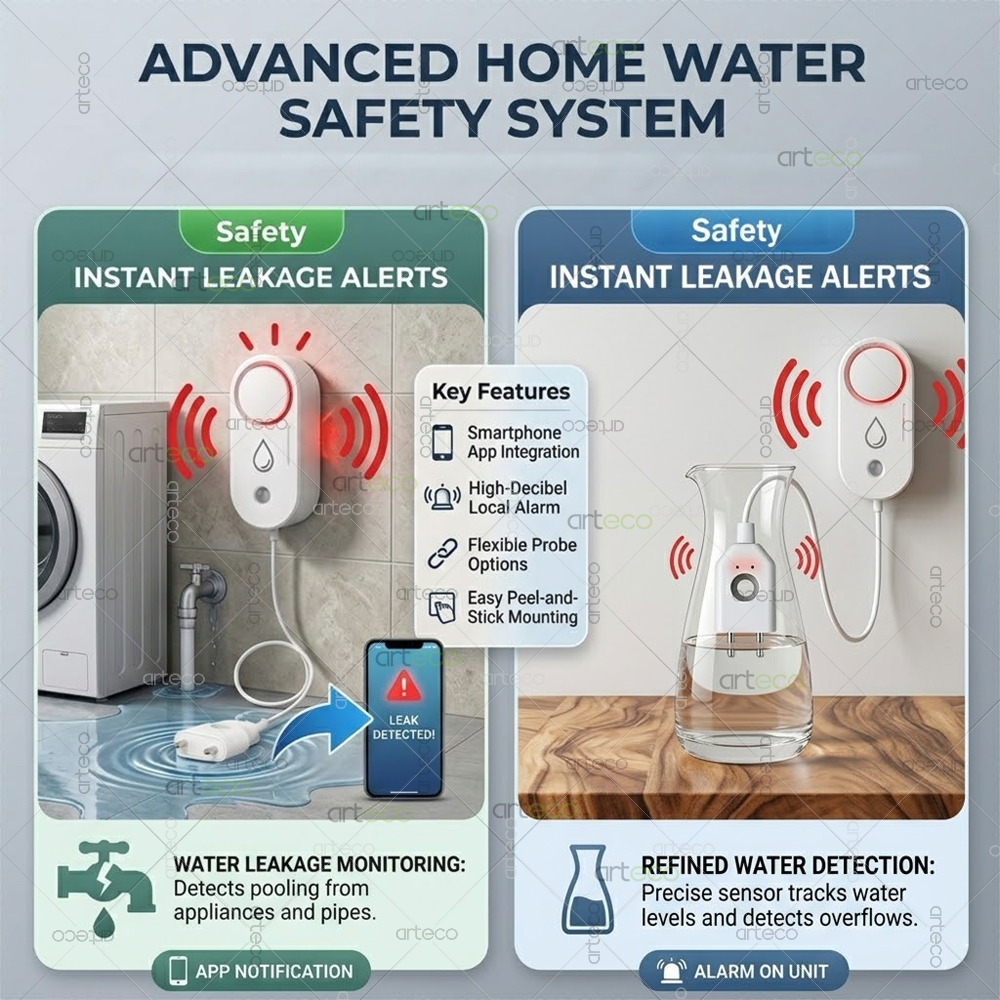 Detektor Kebocoran Air Zigbee  - Water Alarm Sensor ulasan dan harga