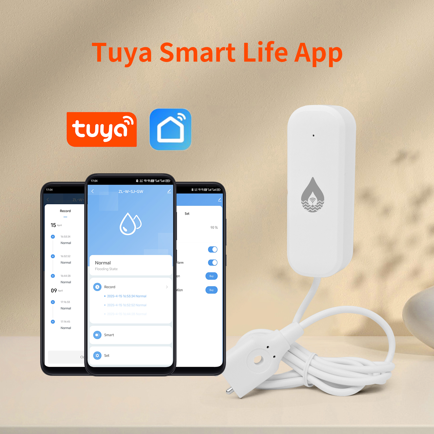 YFK Tuya WiFi Sensor Kebocoran - Water Alarm Sensor ulasan dan harga