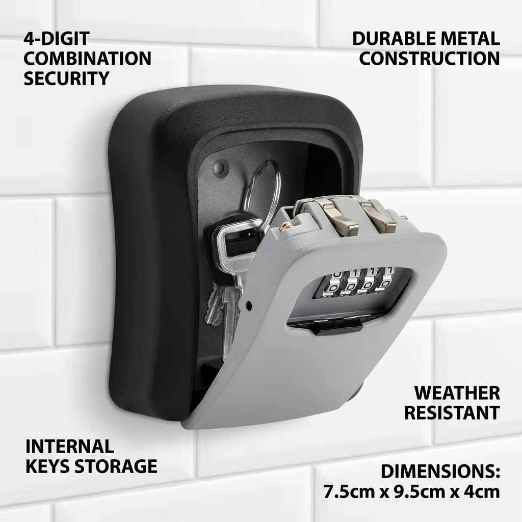 Kotak Kunci Dinding dengan Kun - Lockbox Key Secure ulasan dan harga