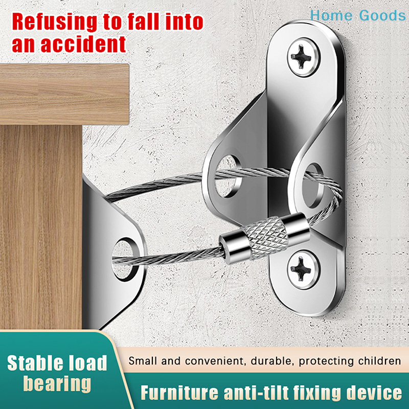 1Set Jangkar Furnitur Anti Ter - Earthquake Anchor Strap ulasan dan harga