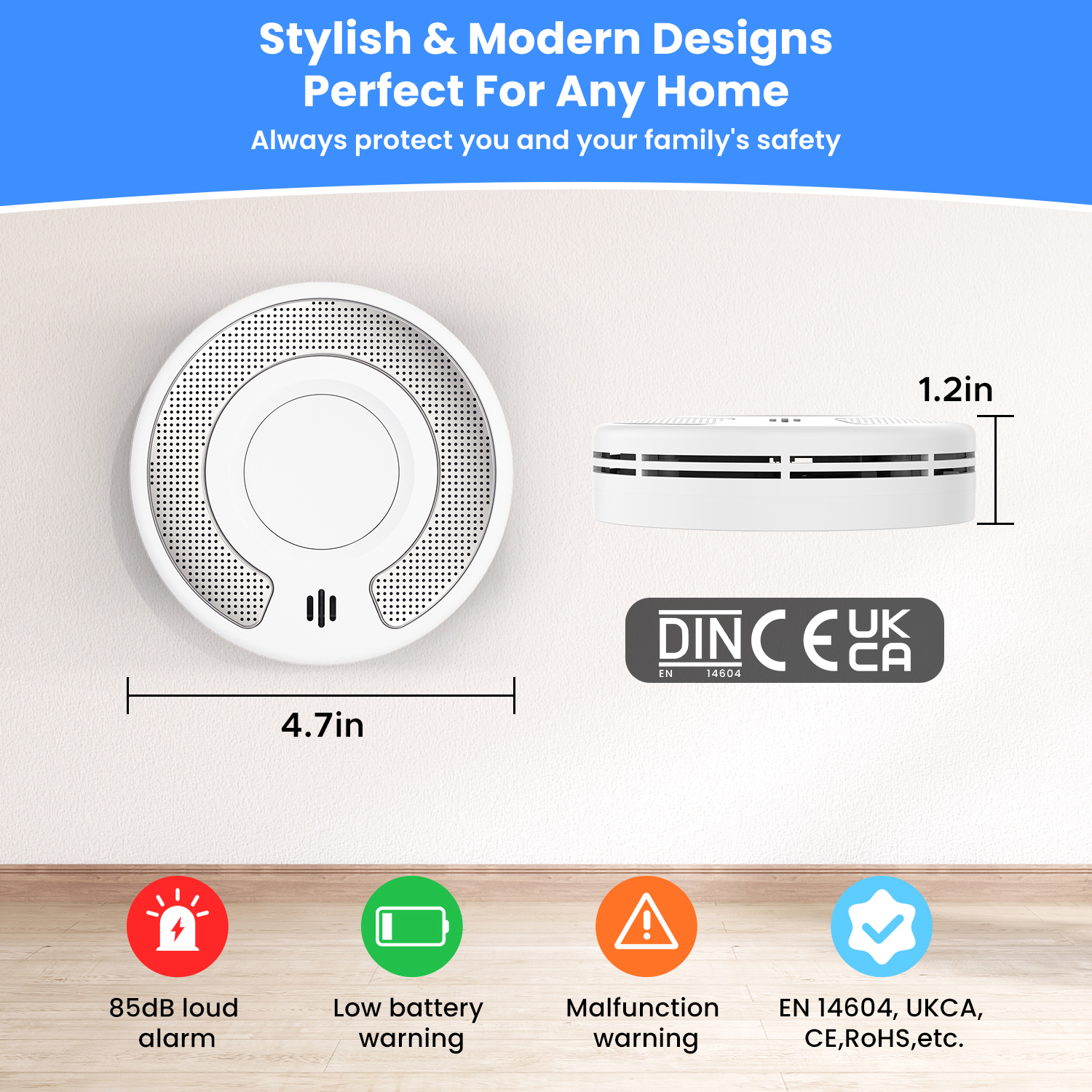 Alarm Asap Mandiri, Detektor A - Smoke Detector Interconnected ulasan dan harga