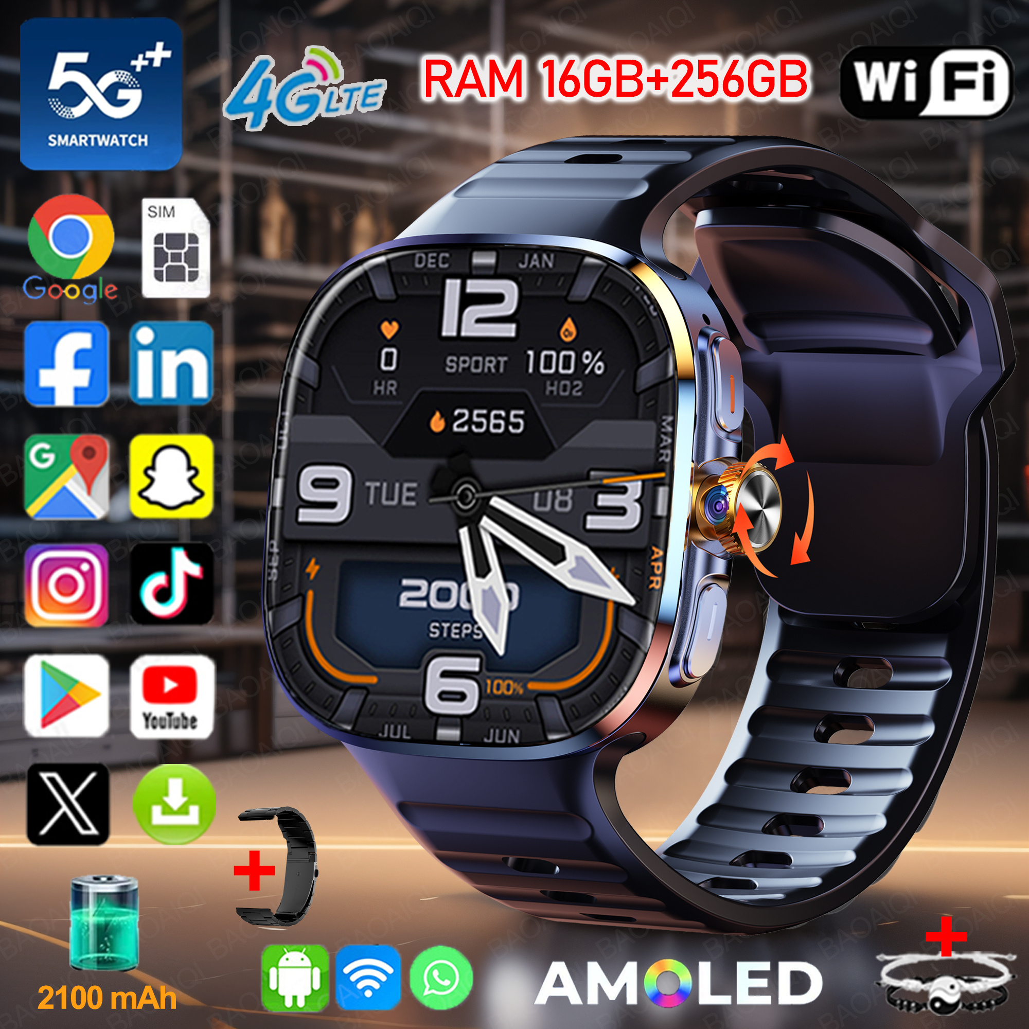 Smartwatch Layar Besar Baru 4G - Window Lock Bar ulasan dan harga
