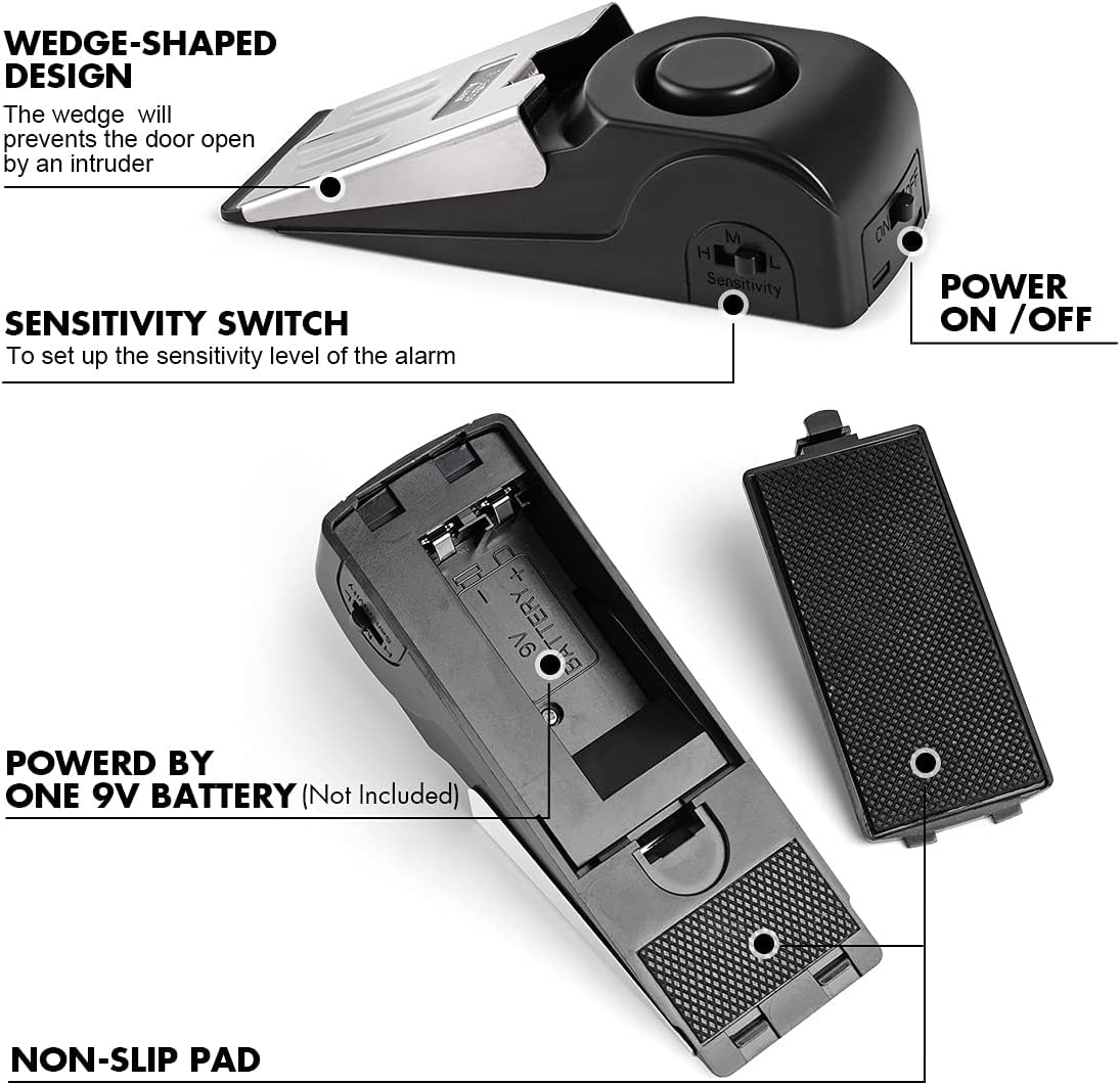 1/2 Buah Alarm Pintu Portabel  - Door Stop Alarm ulasan dan harga